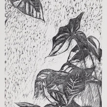 午後 微光 2013 水印木刻版畫 45x30cm-大美無言藝術空間